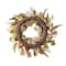 Glitzhome® 24" Fall Pumpkin Leaf Floral Wreath